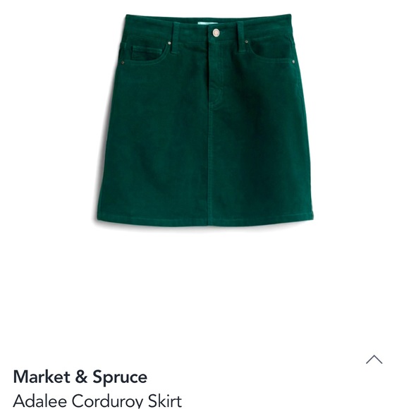 Green corduroy skirt 8P - Picture 1 of 2